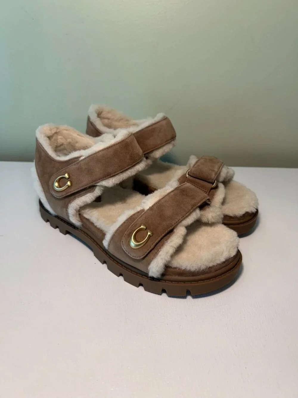 Coach Women's Brynn Shearling Sandal